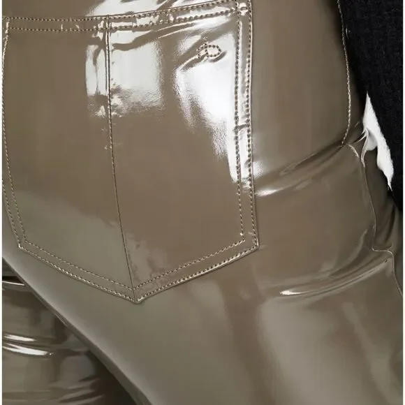 Rag & Bone Nina High Rise Jean Cigarette Vinyl Pants - Picture 4 of 6